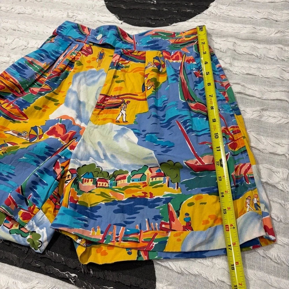 Vtg RALPH LAUREN POLO BEACH BOAT SKI BEAR STADIUM Shorts Womens Sz 8 Retro Beach - Picture 10 of 12
